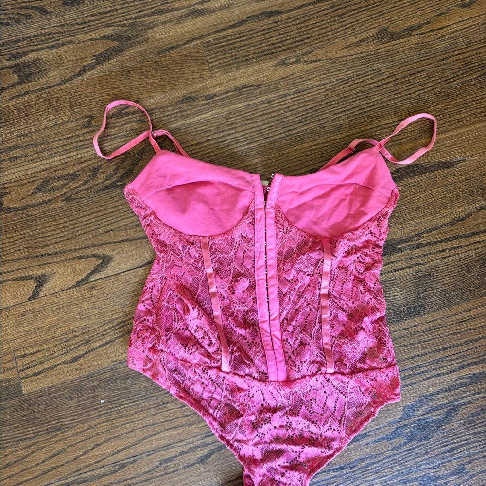 Pink Lace Bodysuit